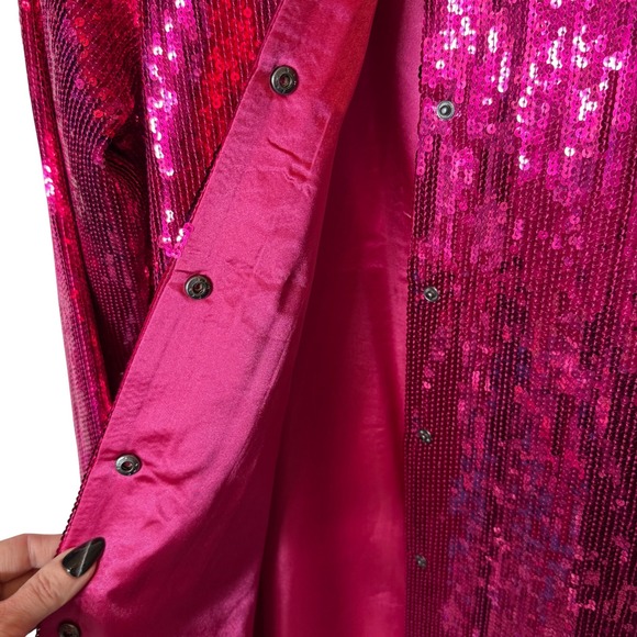 Teddy Fresh Sequin Shirt Dress Pink NEW Size S/M - Picture 5 of 6
